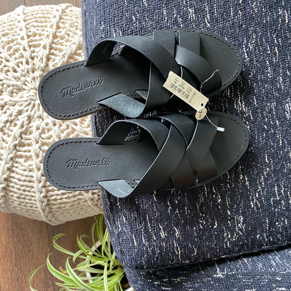 Madewell Slides in black - new with tags!